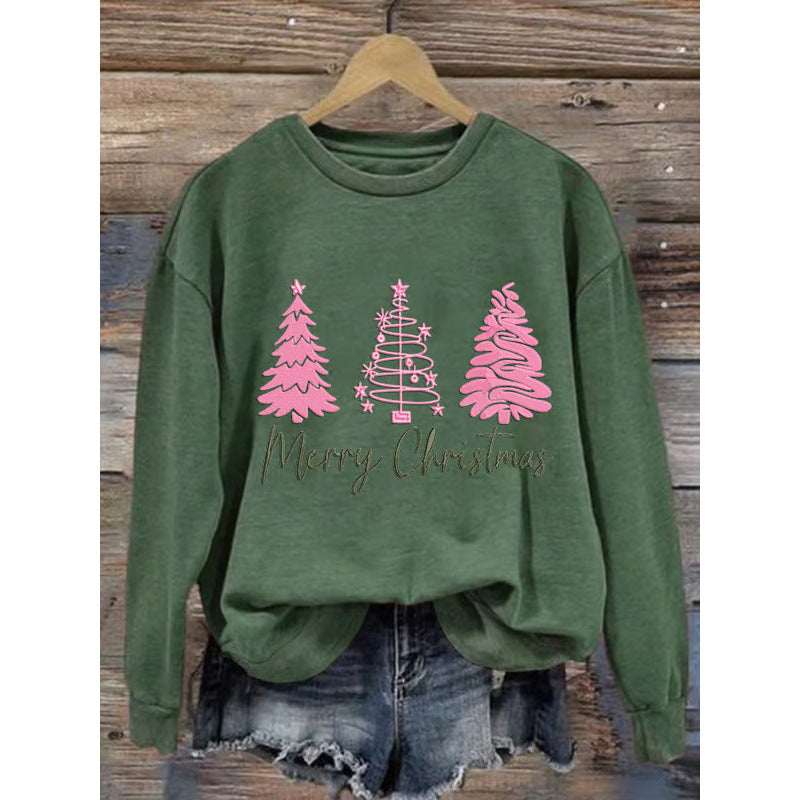 Kvinne komfortabel jule sweatshirt med festlig trykk Skjora