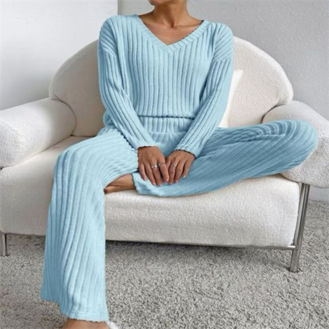 Kvinnes koselige strikket loungewear-sett Skjora