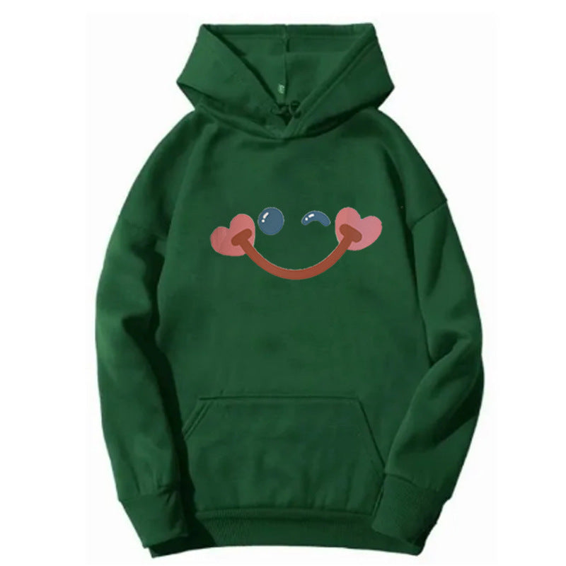 Dame hettegenser med glad smiley-design Skjora