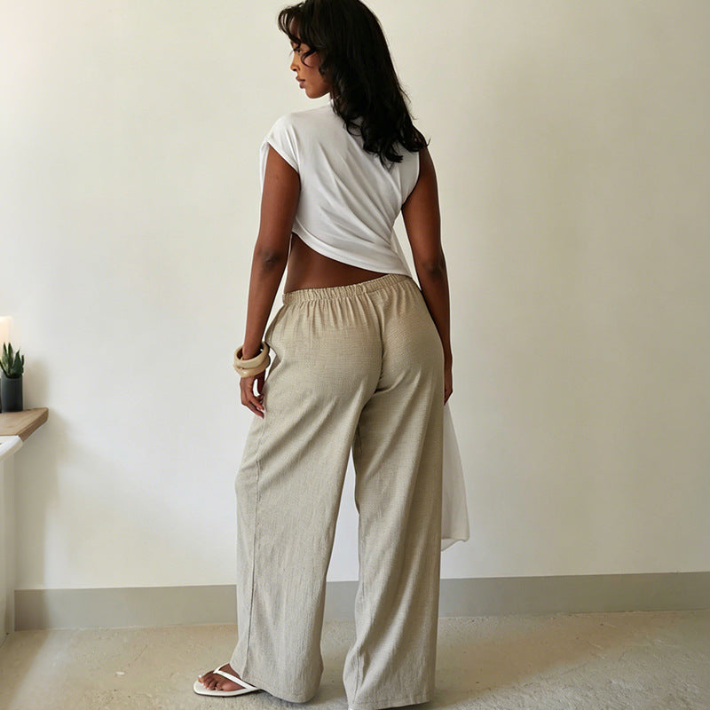 Women's Elegant Asymmetrical Draped Top Skirt