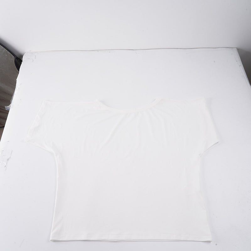 Dame avslappet oversized T-skjorte i myk jersey Skjora