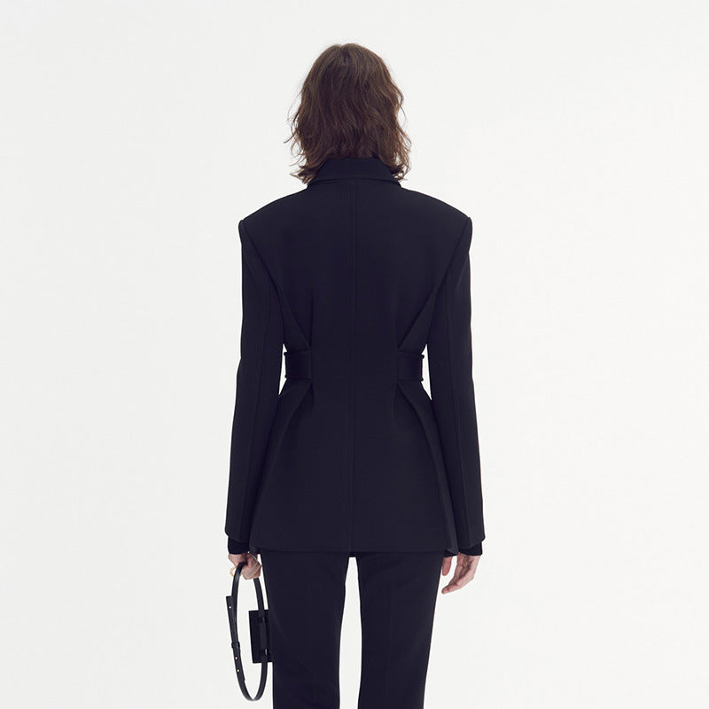 Damer elegant og figursydde blazer med dobbel knapprad Skjora