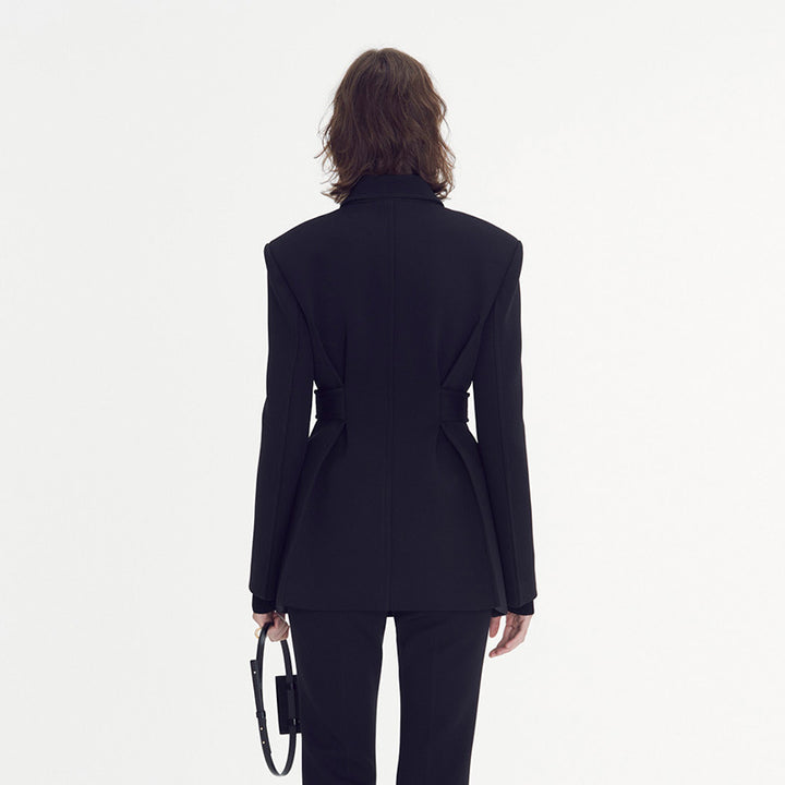 Damer elegant og figursydde blazer med dobbel knapprad Skjora