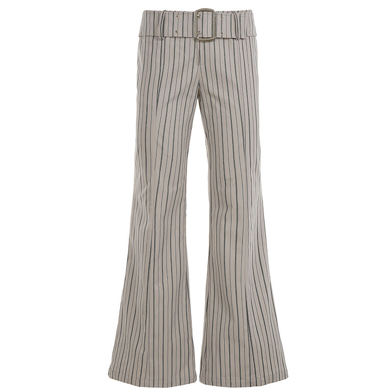 Dame flare bukser med elegante striper og figursydd snitt Skjora