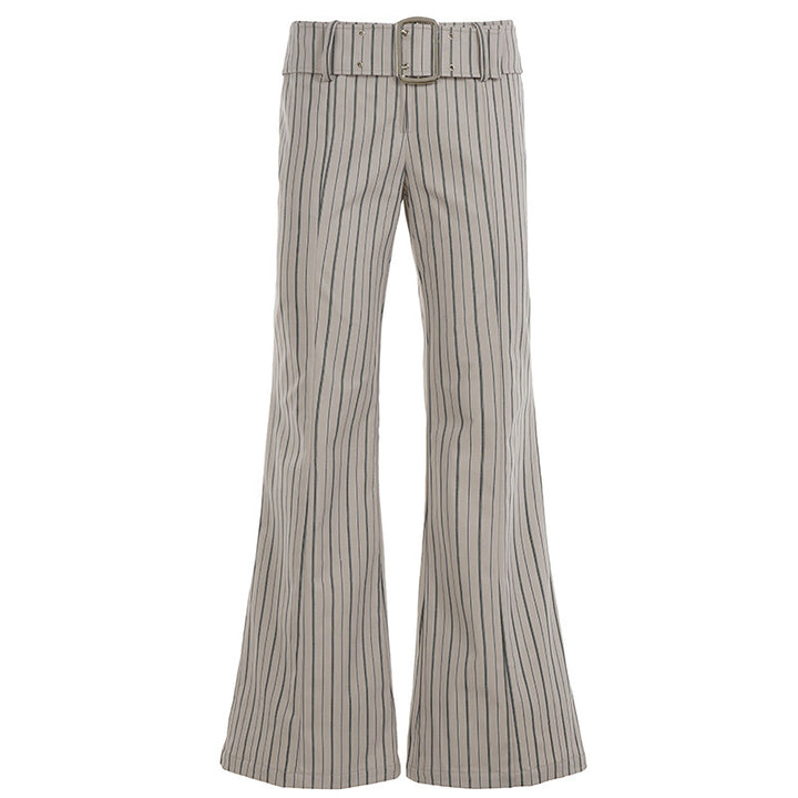 Dame flare bukser med elegante striper og figursydd snitt Skjora