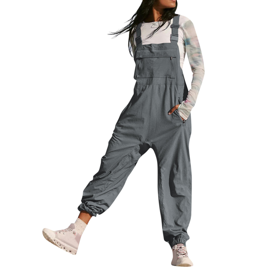 Dame Løs Jumpsuit med praktiske lommer og elastisk kant Skjora