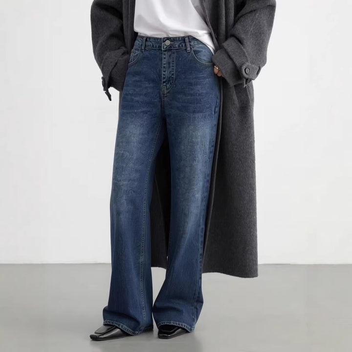 Herrer casual bootcut jeans med moderne vasker Skjora