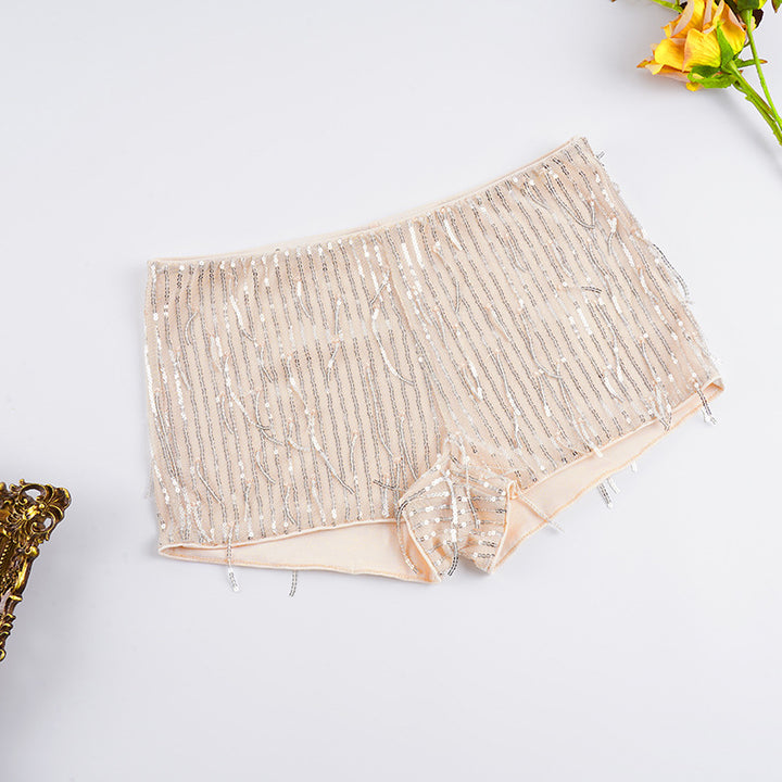 Dame Funksjons-Hotpants med elegant strassdesign Skjora
