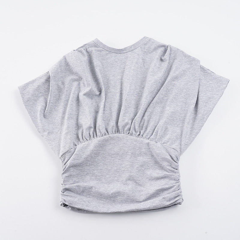 Dame Crop-Top med stilige rufsedetaljer og strukturert design Skjora