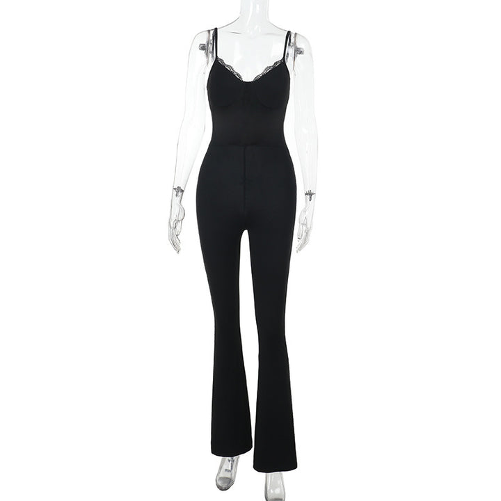 Damen Eleganter Bodysuit mit verführerischem Spitzenbesatz und figurbetontem Schnitt Skjora
