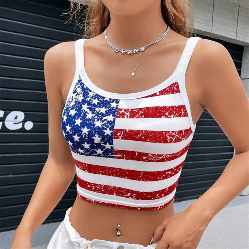Dame cropped Tanktop med England-design Skjora
