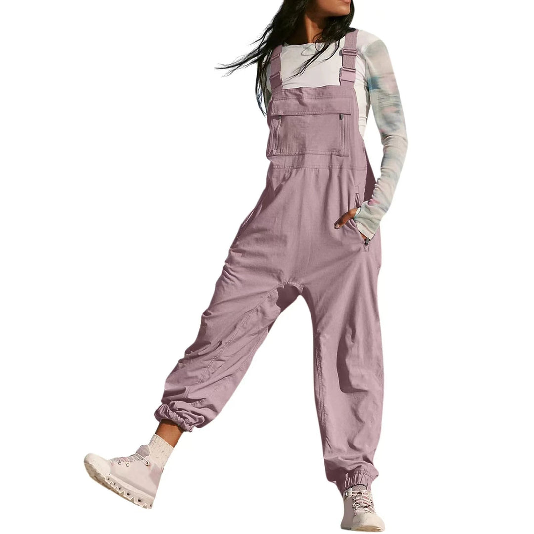 Dame Løs Jumpsuit med praktiske lommer og elastisk kant Skjora