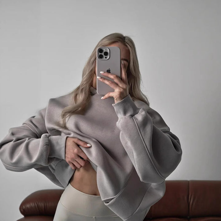 Dame oversized hettegenser med drop shoulder kutt Skjora