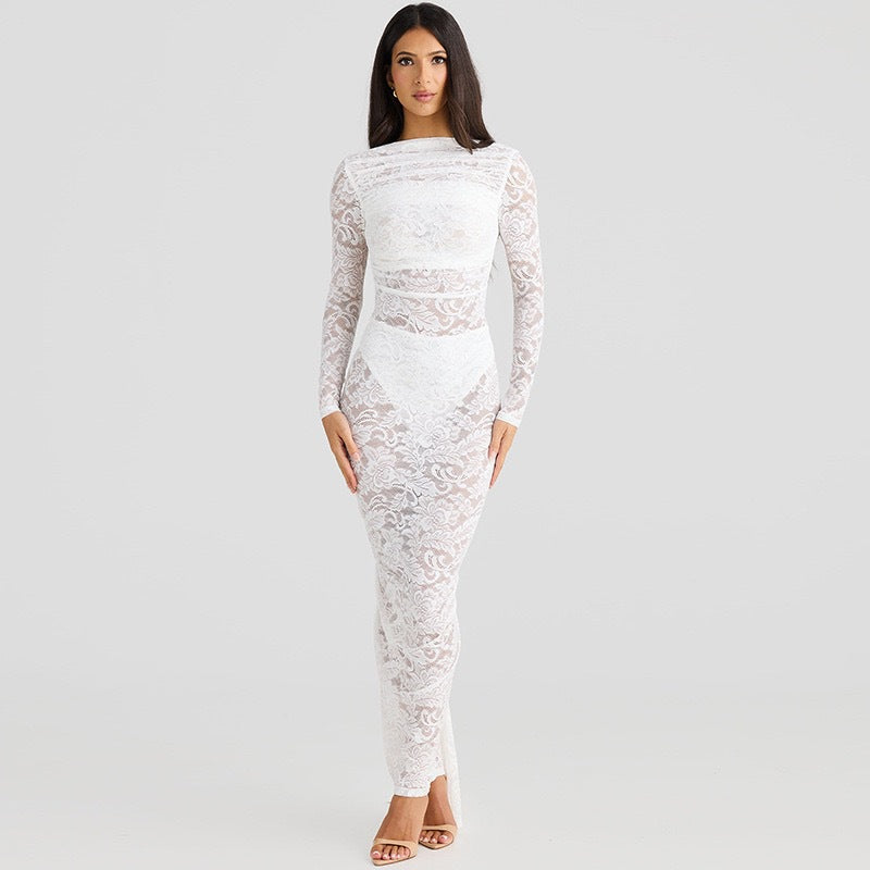 Damer Elegant blondkjole med lang arm Skjora
