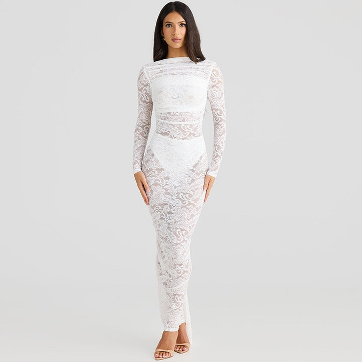 Damer Elegant blondkjole med lang arm Skjora