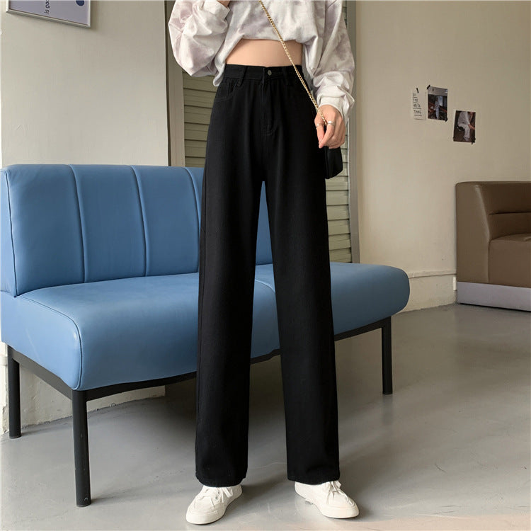 Kvinnenes brede jeans med høy midje Skjora