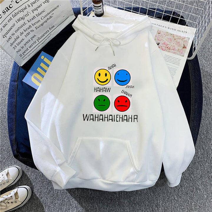 Kvinnehettegenser med livlig emoji-design Skjora