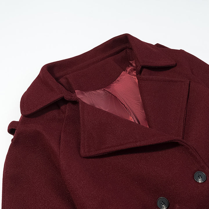 Damer Elegant Trench Coat med Belte og Dobbel Knapplukking Skjora