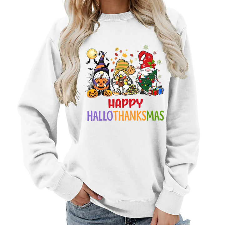 Dame sweatshirts med muntert feriedesign Skjora