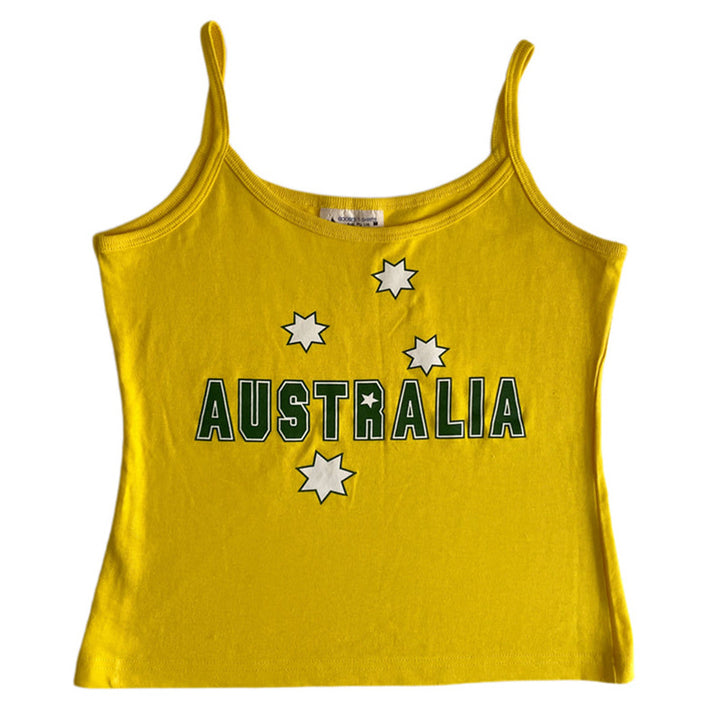 Dame Spaghetti-stropptopp med kreativt Australia-design Skjora