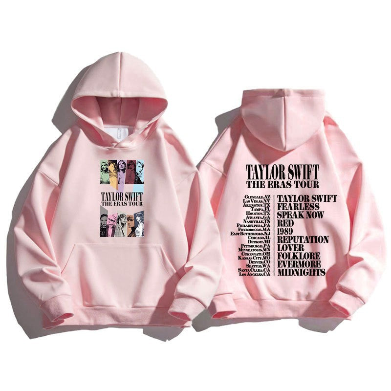 Dame hoodie med kunstnerisk motiv og inspirerende opplisting Skjora