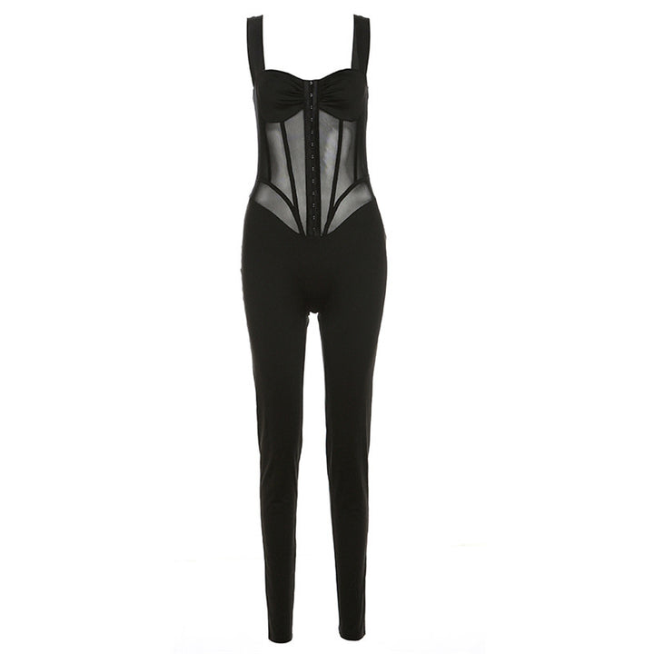 Dame Elegant Body med gjennomsiktige innsatser og figurformende snitt Skjora