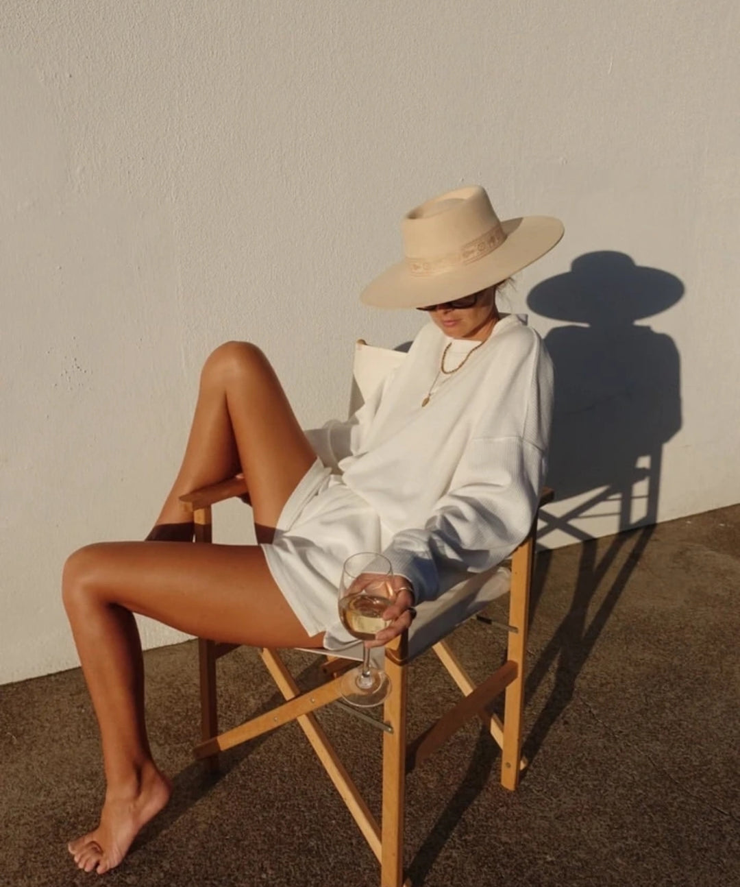 Kvinne Casual Oversized Sweatshirt og Shorts Sett Skjora