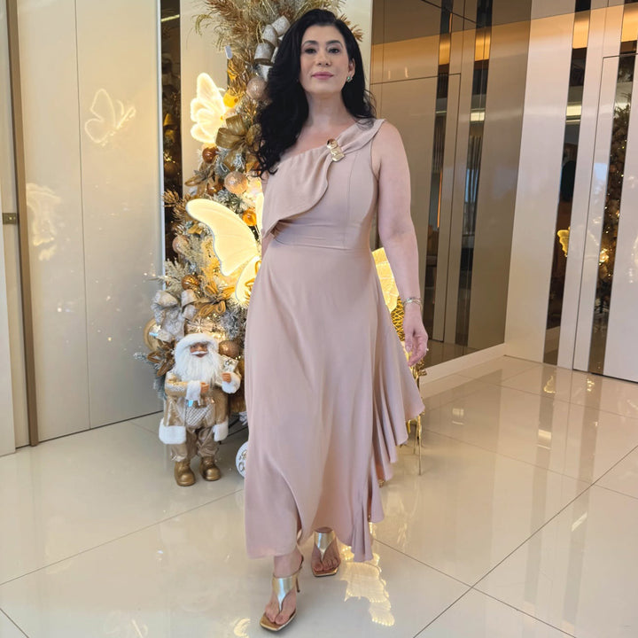 Dame Maxi Kjole med Elegant Samling Skjora