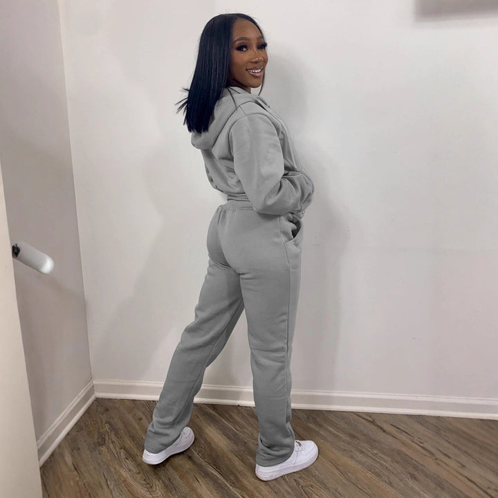 Damers sporty fritidsdress-set med full glidelås Skjora