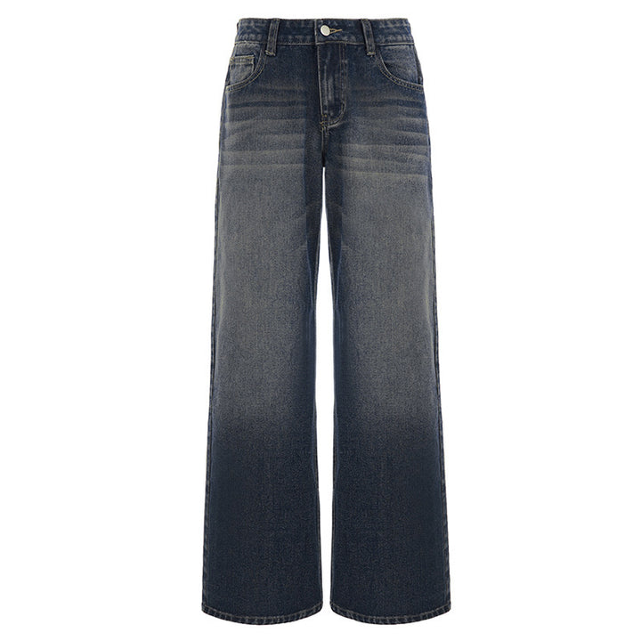 Dame størrelse Denim jeans i avslappet Chino stil med høy midje Skjora
