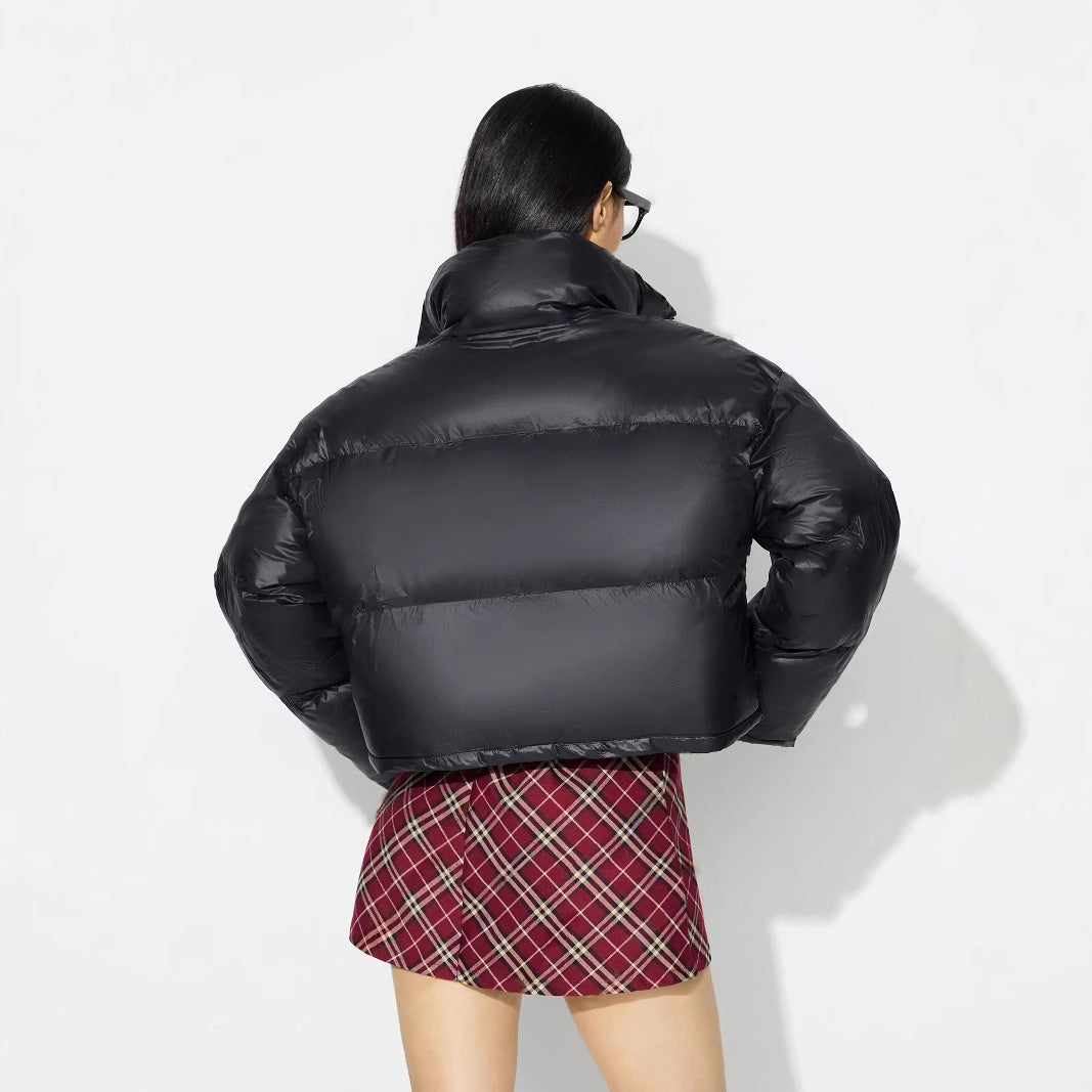 Kvinnenes fashionable dunjakke med dropped skuldre og trendy krage Skjora
