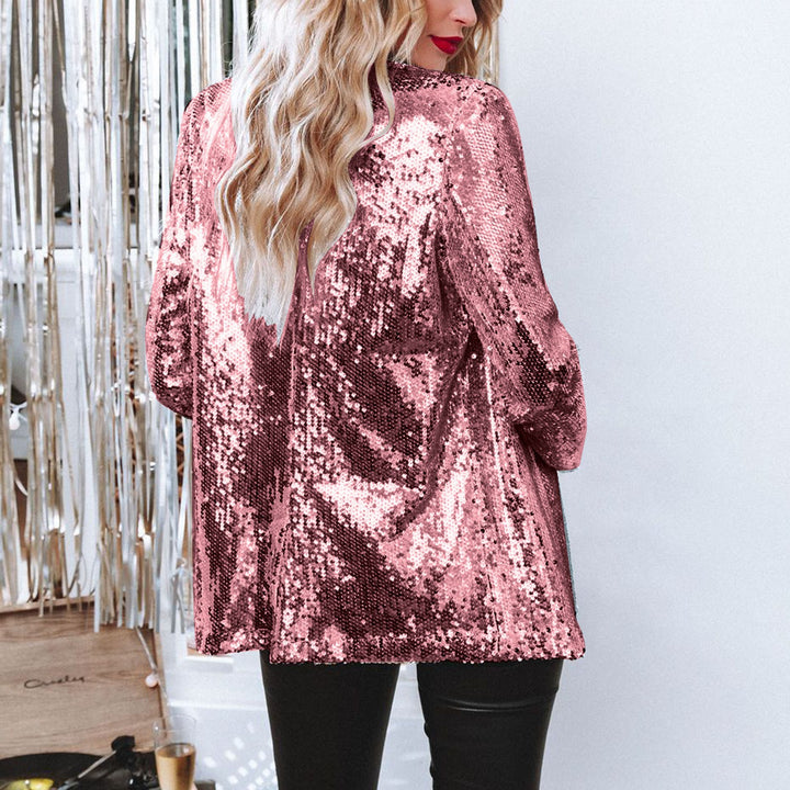 Kvinne Glitrende Blazer Skjora