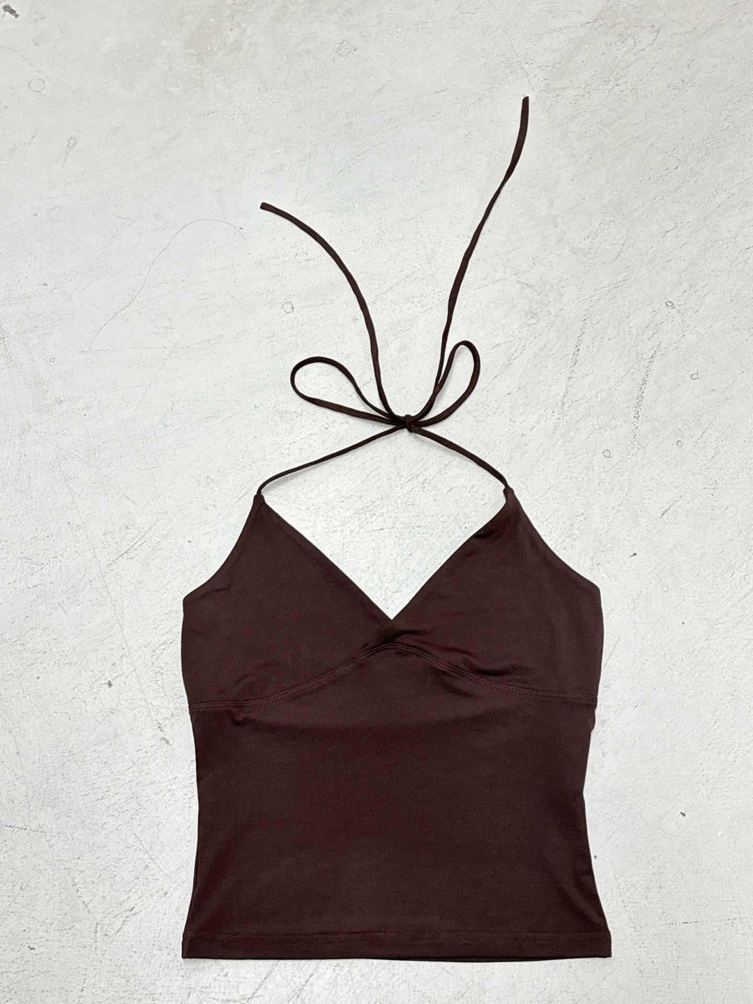 Dame Spaghetti-stropeshirt med raffinerte knutedetaljer Skjora