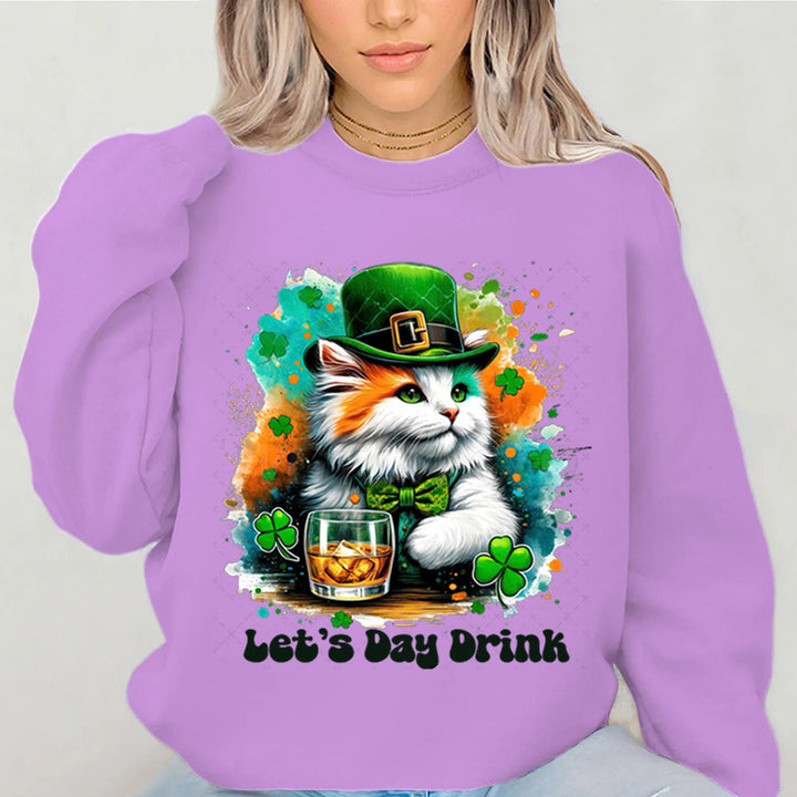 Kvinnegenser med morsomt katte design og inspirerende tekst Skjora