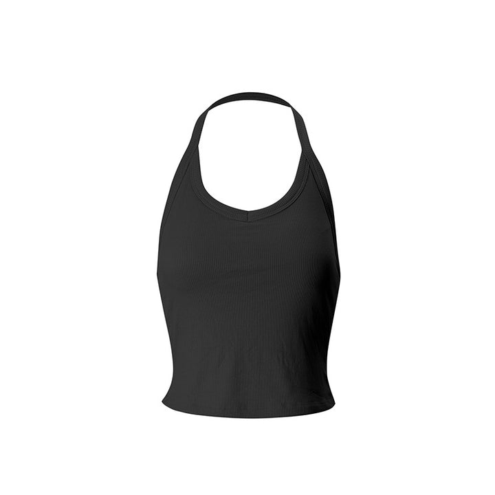 Dame Sporty Crop-Top laget av pustende materiale med Racerback-konkurransedesign Skjora