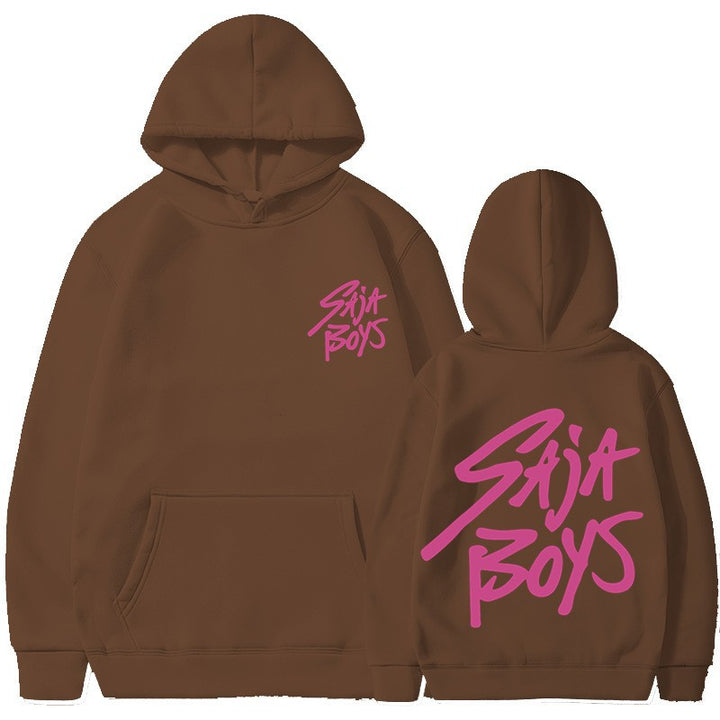 Women's hoodie with distinctive lettering and kangaroo pocket Skjora