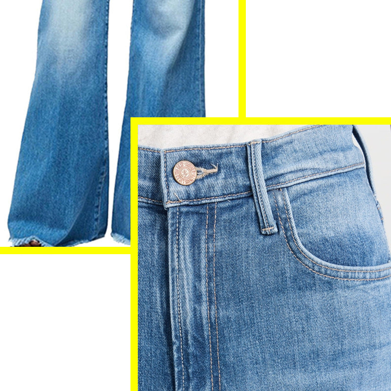 Dame Høyt skåret slengjeans i vintage-look Skjora