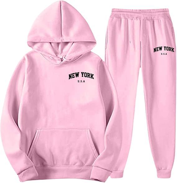Women's Hooded Sweat Suit with high-quality material and modern lettering Skjora