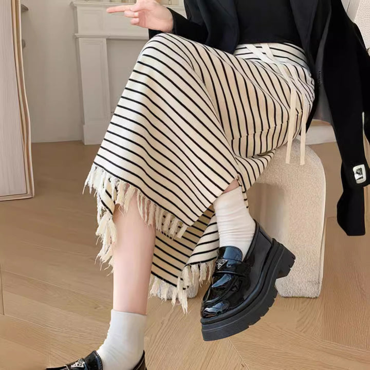 Damecasualgenser med trykk og moderne kantdesign Skjora