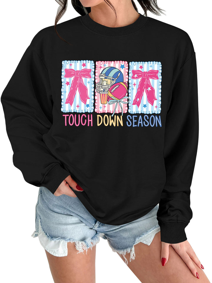 Dame sweatshirts med kreativ fotballmotiv og avslappet snitt Skjora