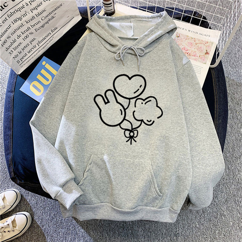 Damen Kapuzenpullover mit verspieltem Grafikdesign Skjora