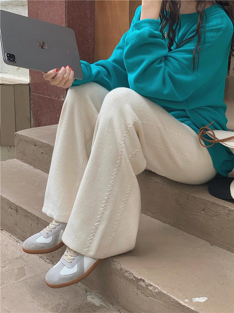Dame Koselig Ribb Strikket Cardigan med Elegant Stå-Hals Skjora