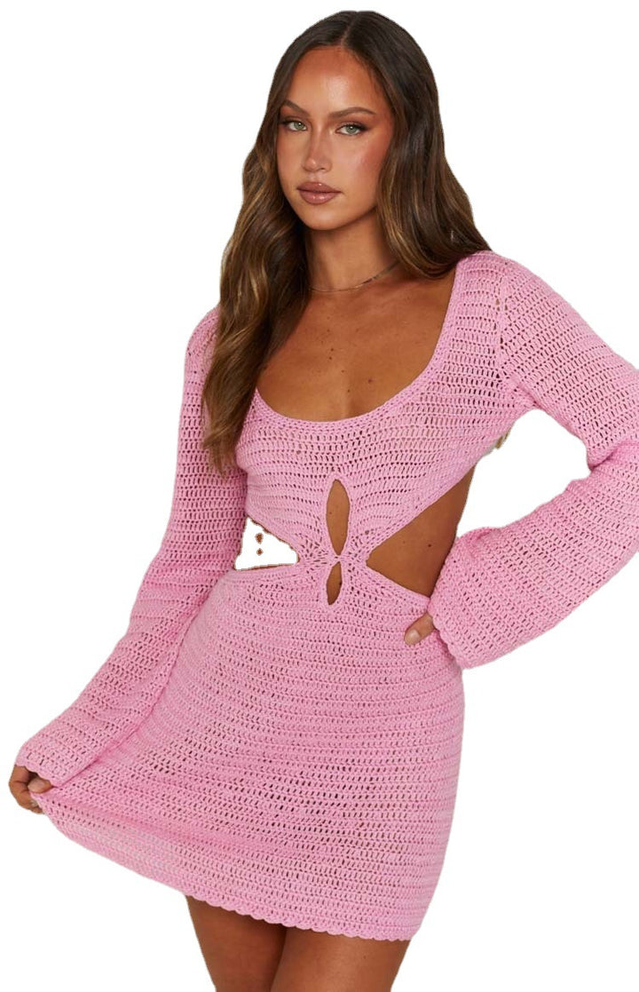 Dame heklet minikjole med cut-out-detaljer Skjora