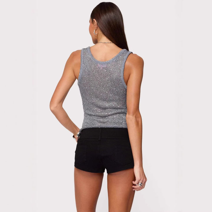 Damer Glamorøst Glitrende Tanktop Skjora