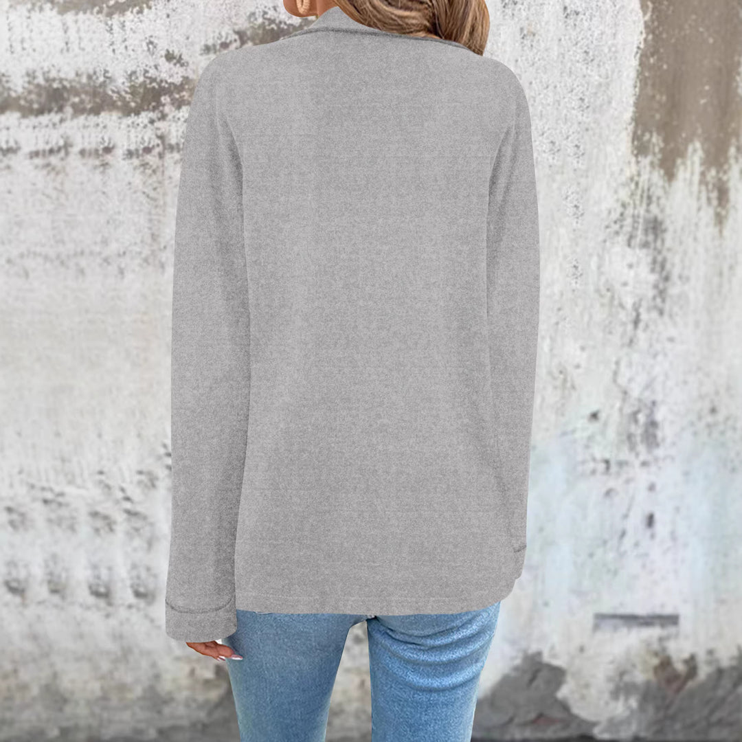 Dame trendy oversized blazerjakke med praktiske lommer Skjora
