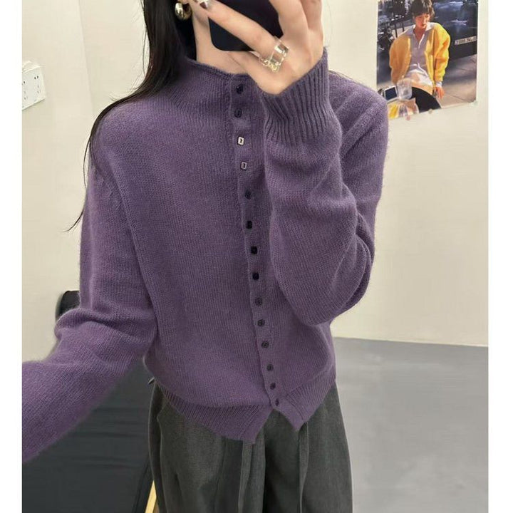 Kvinnes varm strikket cardigan Skjora