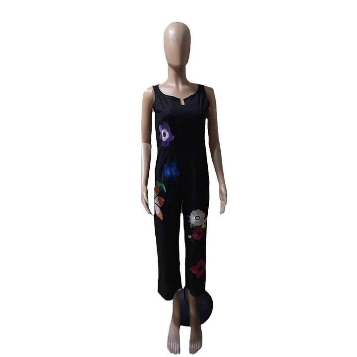 Damen Trendy Jumpsuit med blomstermotiv og praktiske lommer Skjora