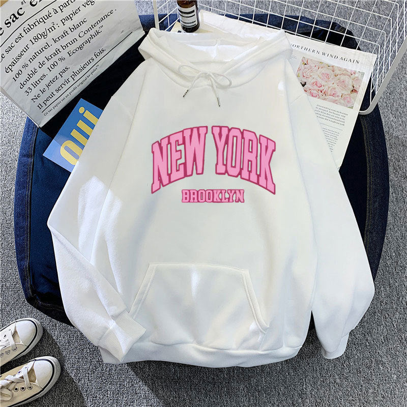 Damen Kapuzenpullover mit trendigem New York Brooklyn Druck Skjora