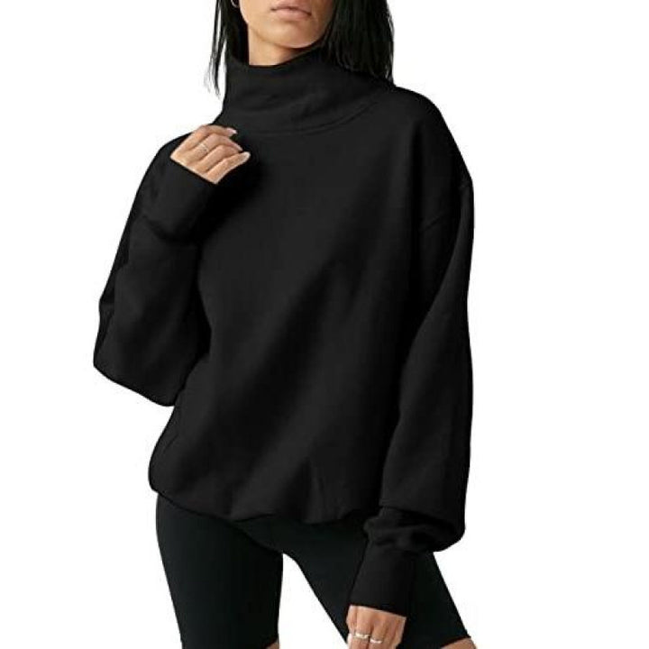 Kvinner Oversized Turtleneck Genser Skjora