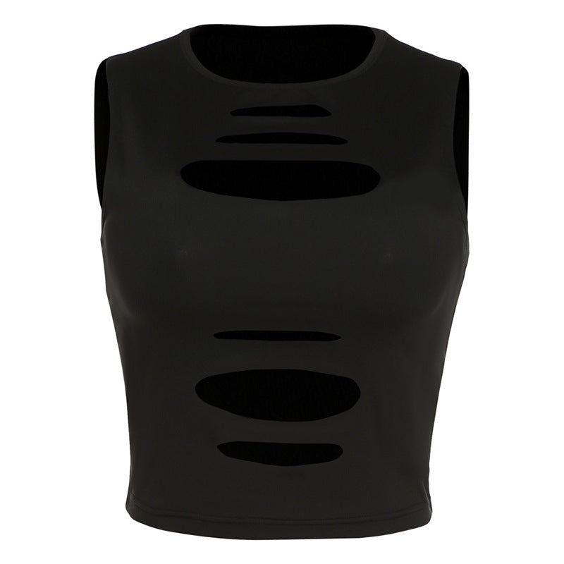 Damer Cut-Out Crop-Top Skjora